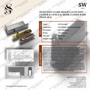 Pivot Hinges (Auto Soft Closer) Conceal Door Closer With Pivot Set