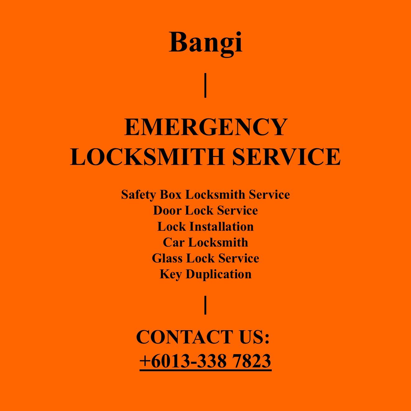 Bangi Emergency Locksmith Near By