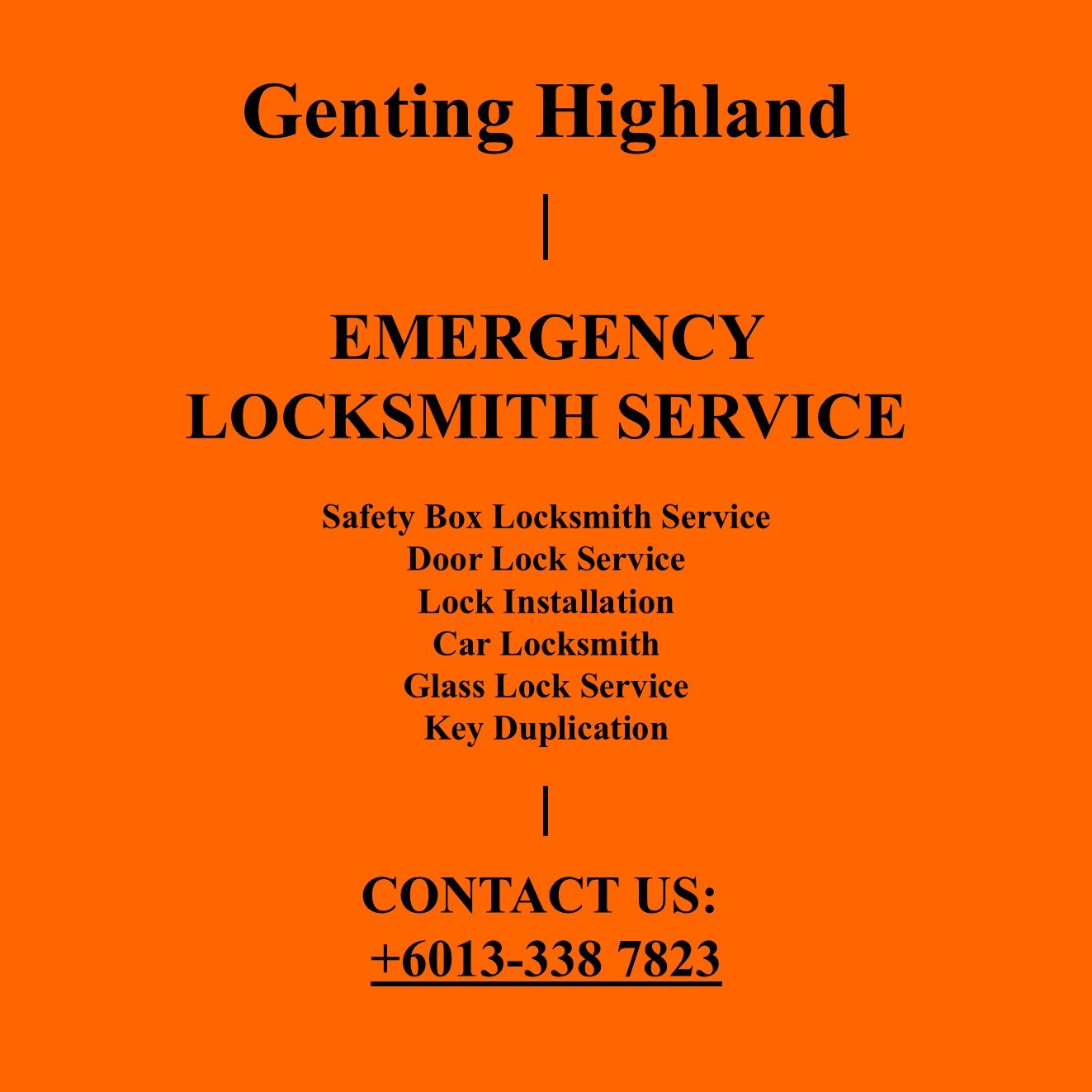 Genting Highlang Emergency Locksmith Near By