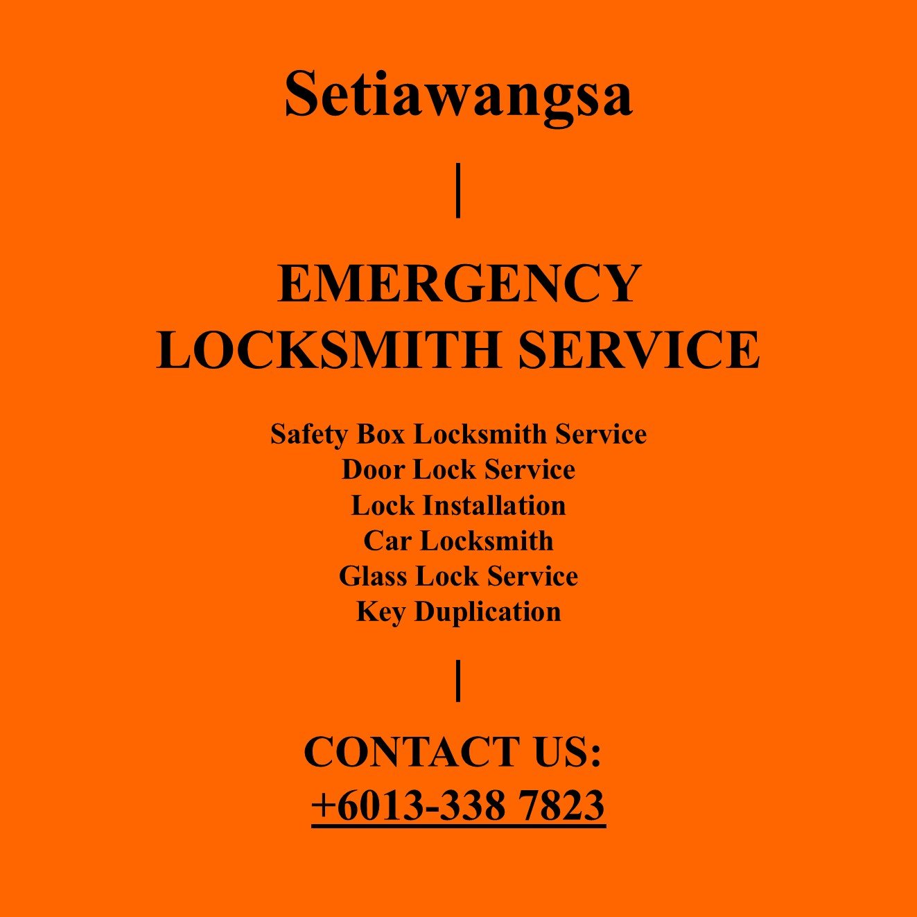Setiawangsa Emergency Locksmith Near By