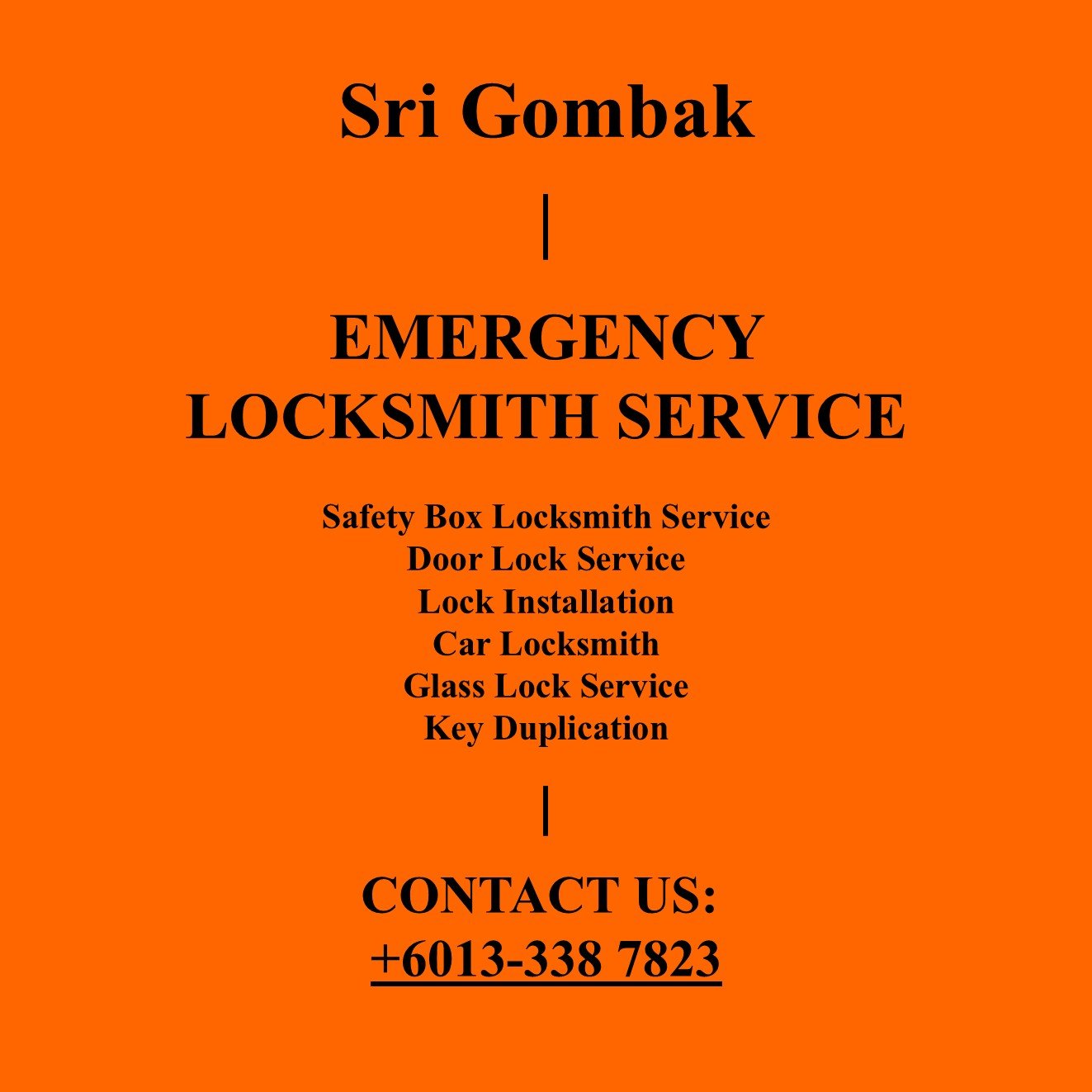 Sri Gombak Emergency Locksmith Near By