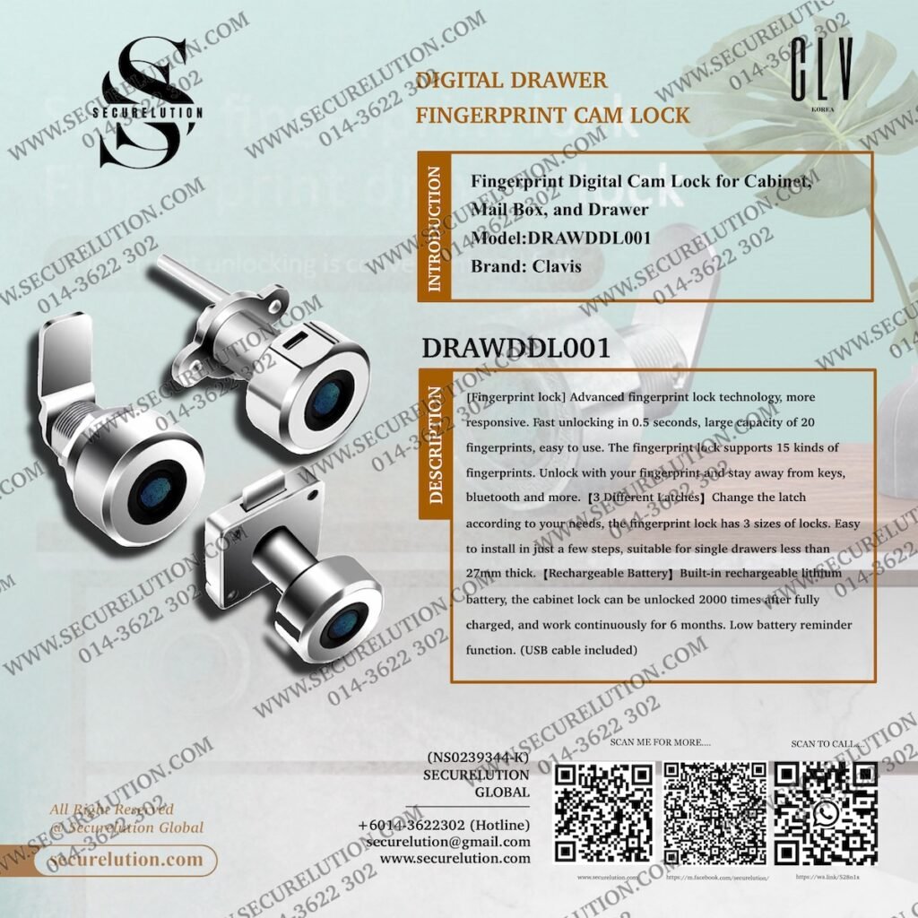 Securelution Global | Fingerprint Digital Cam Lock For Cabinet, Mail ...