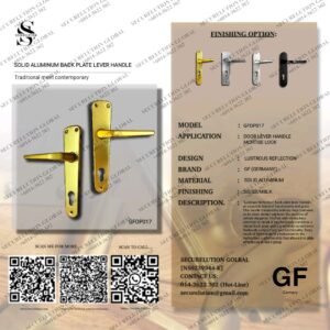 Solid Brass Back Plate Lever Handle
