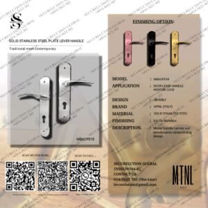 Solid Brass Back Plate Lever Handle