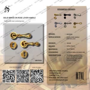 Solid Brass On Rose Lever Handle