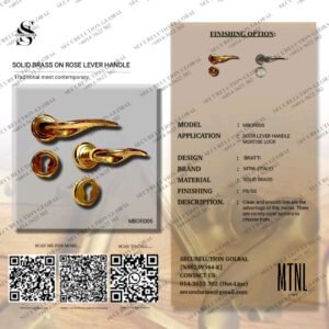 Solid Brass On Rose Lever Handle