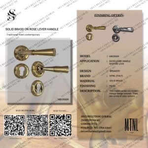 Solid Brass On Rose Lever Handle