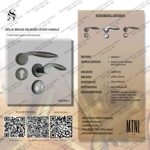 Solid Brass On Rose Lever Handle