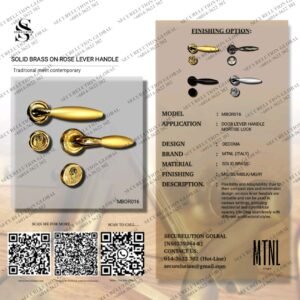 Solid Brass On Rose Lever Handle