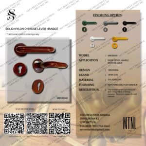 Solid Nylon On Rose Lever Handle