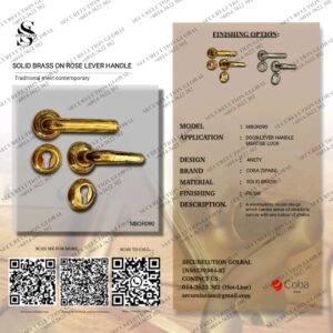 Solid Brass On-Rose Lever Handle