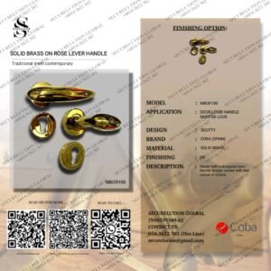 Solid Brass On-Rose Lever Handle