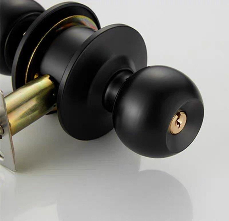 Matt black cylindrical lock