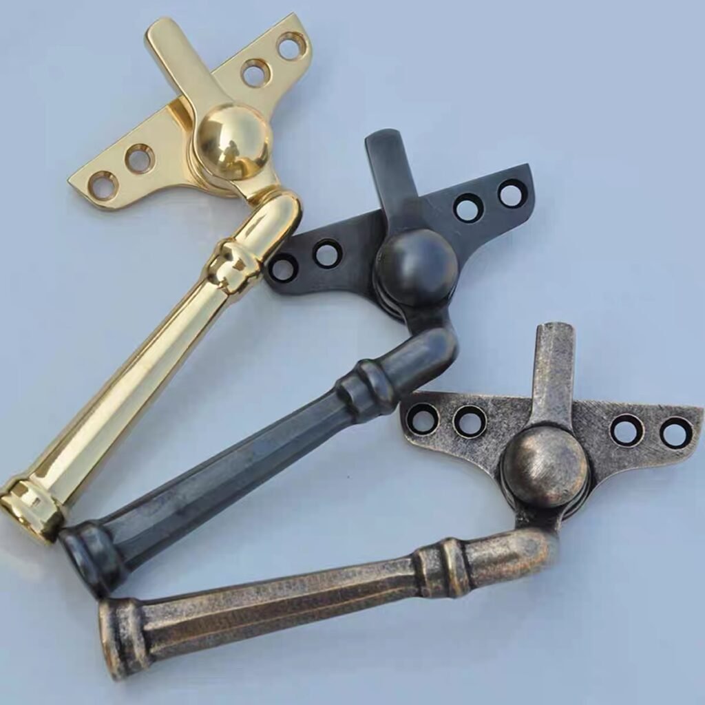 Solid brass window fastener