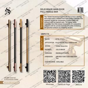 SOLID BRASS PULL HANDLE BAR