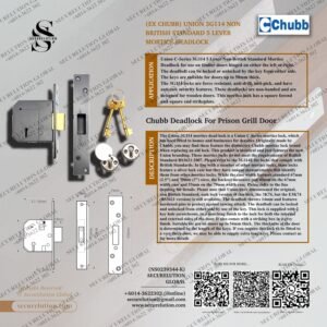 (Ex-Chubb) UNION 3G110 NON BRITISH STANDARD 5 DETAINER MORTICE DEADLOCK