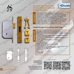 (EX CHUBB) UNION 3G114 NON BRITISH STANDARD 5 LEVER MORTICE DEADLOCK