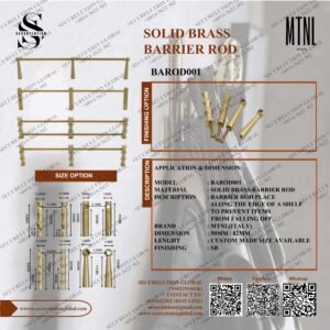 SOLID BRASS BARRIER ROD