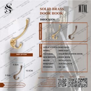 SOLID BRASS DOOR HOOK