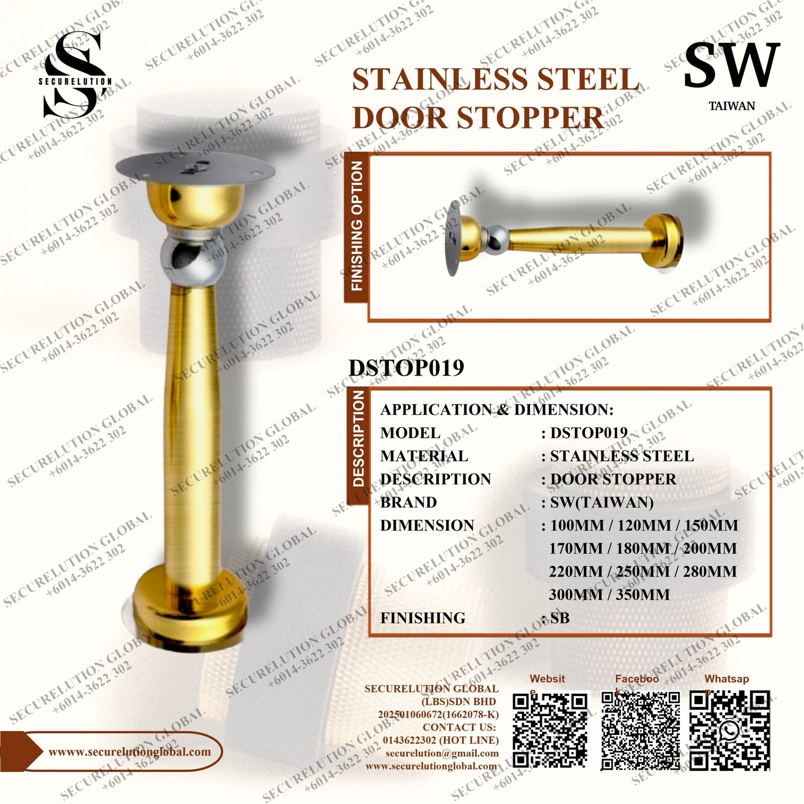 STAINLESS STEEL DOOR STOPPER