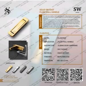 SOLID DIE CAST FLUSH PULL HANDLE