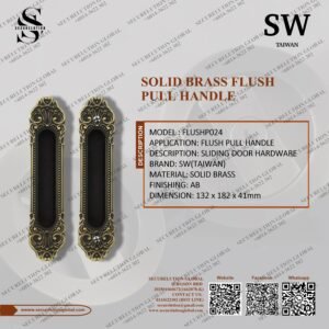 SOLID BRASS FLUSH PULL HANDLE