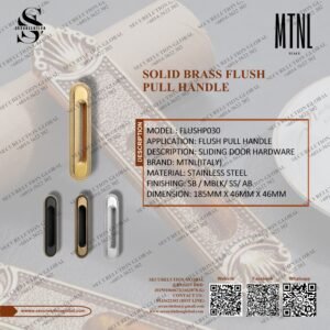 SOLID BRASS FLUSH PULL HANDLE