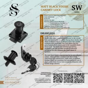 MATT BLACK FINISH CABINET LOCK