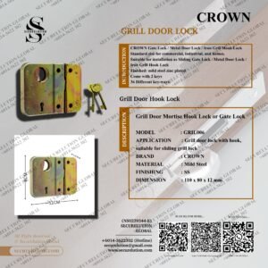 Crown Sliding Grill Door Lock