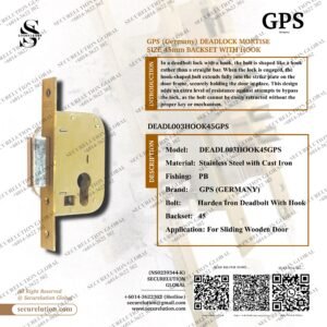 GPS (Germany) DEADLOCK MORTISE SIZE  45mm BACKSET WITH HOOK