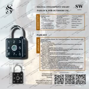 DIGITAL FINGERPRINT SMART PADLOCK FOR OUTDOOR USE