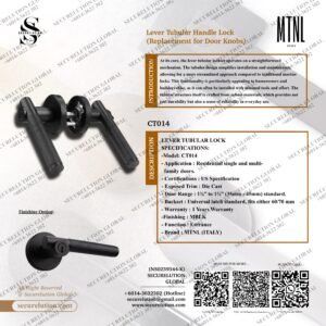 Lever Tubular Handle Lock (Replacement for Door Knobs)