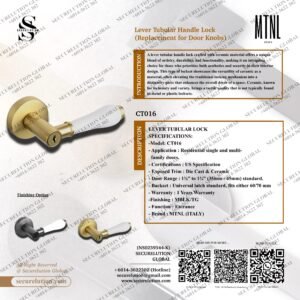 Lever Tubular Handle Lock (Replacement for Door Knobs)