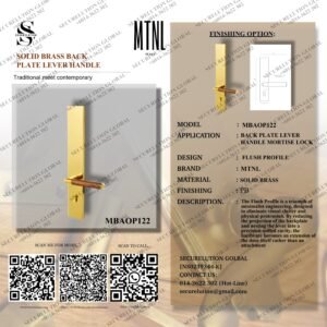 SOLID BRASS BACK PLATE LEVER HANDLE