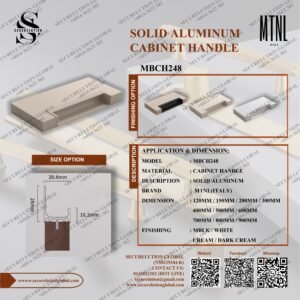 SOLID ALUMINUM CABINET HANDLE