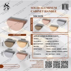SOLID ALUMINUM CABINET HANDLE