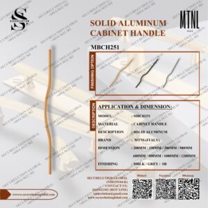 SOLID ALUMINUM CABINET HANDLE