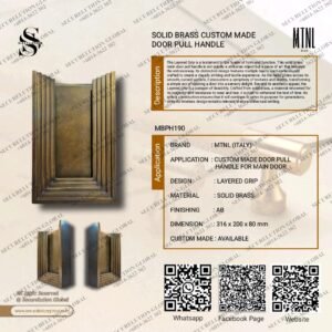 SOLID BRASS CUSTOM MADE DOOR PULL HANDLE