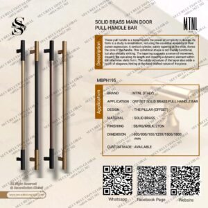 SOLID BRASS MAIN DOOR PULL HANDLE BAR