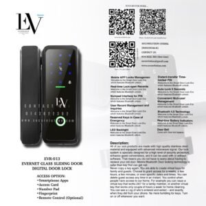 Evernet Glass Sliding Door Digital Door Lock