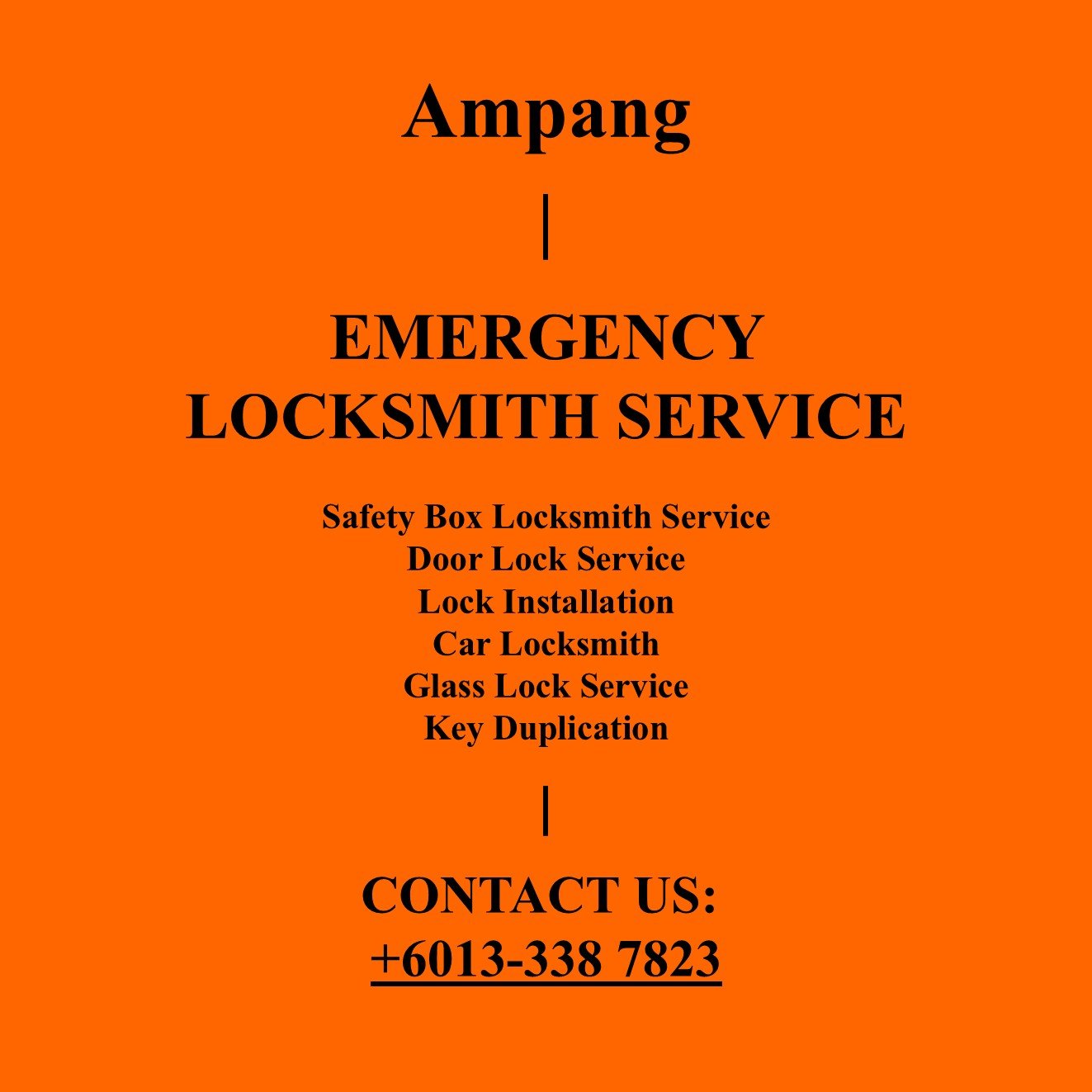 Ampang Emergency Locksmith Near By