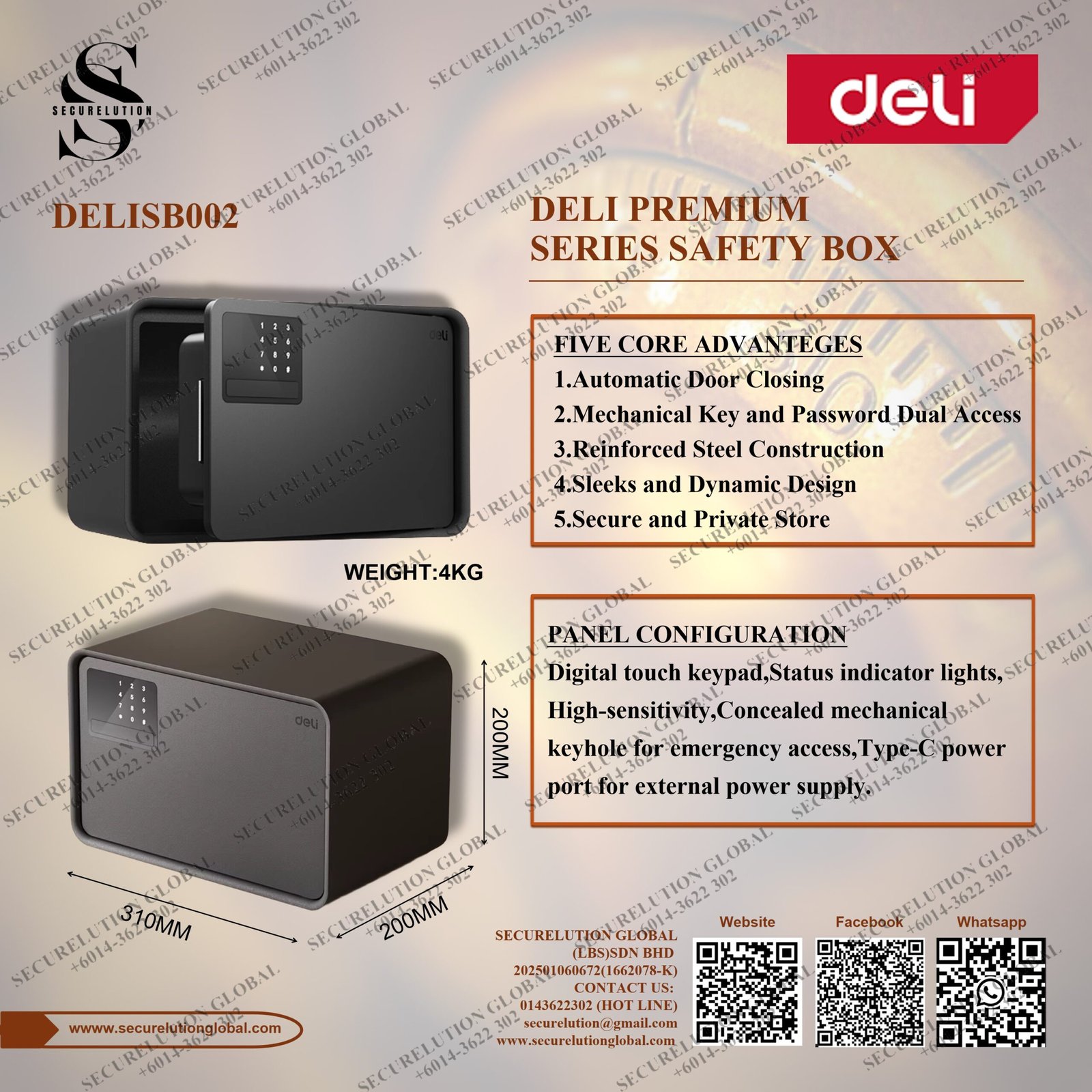 DELI PREMIUM SERIES SAFETY BOX