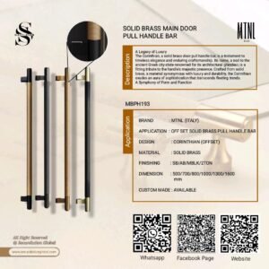 SOLID BRASS MAIN DOOR PULL HANDLE BAR
