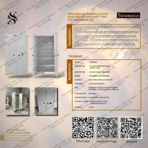 TRESSOREDIAN (GERMAN) CUSTOM MADE SIZE FIRE RATE SAFETY BOX FOR COMMERCIAL USE