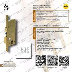 YALE Electrical Mortise 581 (40/60mm)