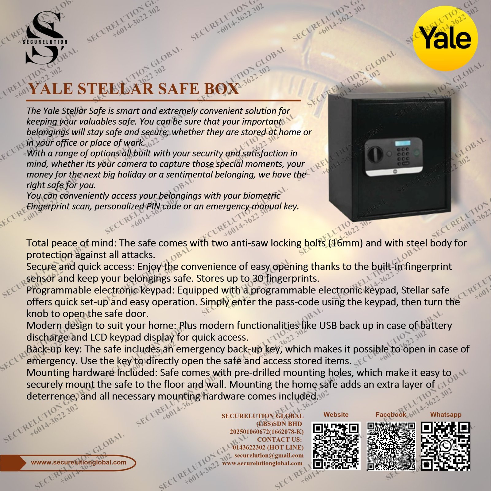 YALE STELLAR SAFE BOX