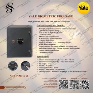 YALE BIOMETRIC FIRE SAFE
