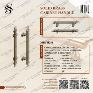 SOLID BRASS CABINET HANDLE