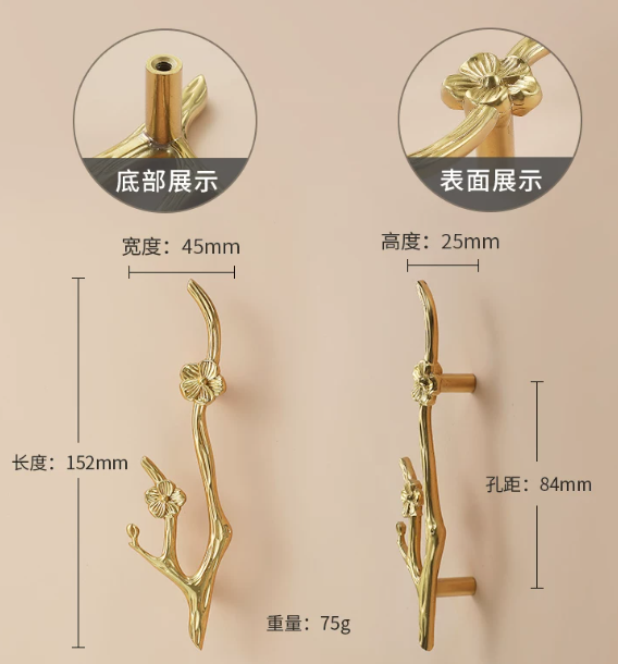 SOLID BRASS CABINET HANDLE - Image 3
